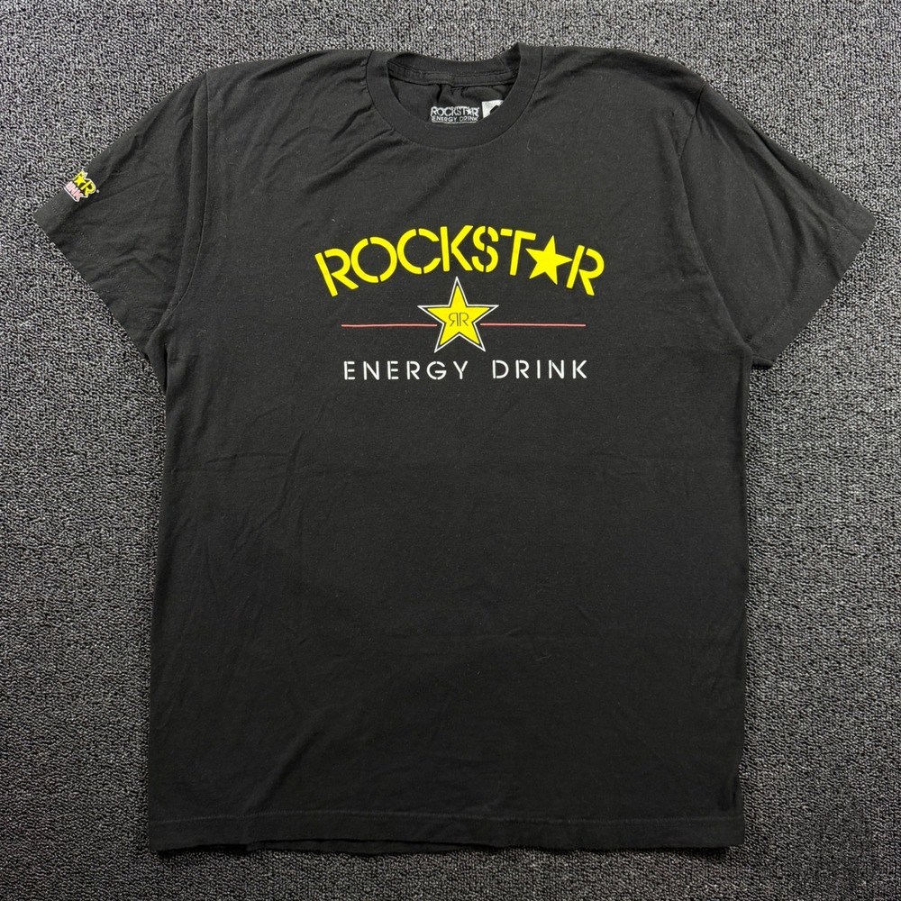 Y2K Rockstar‎ Energy Drink Men's L T-Shirt Lifestyle Apparel Logo Motorcross